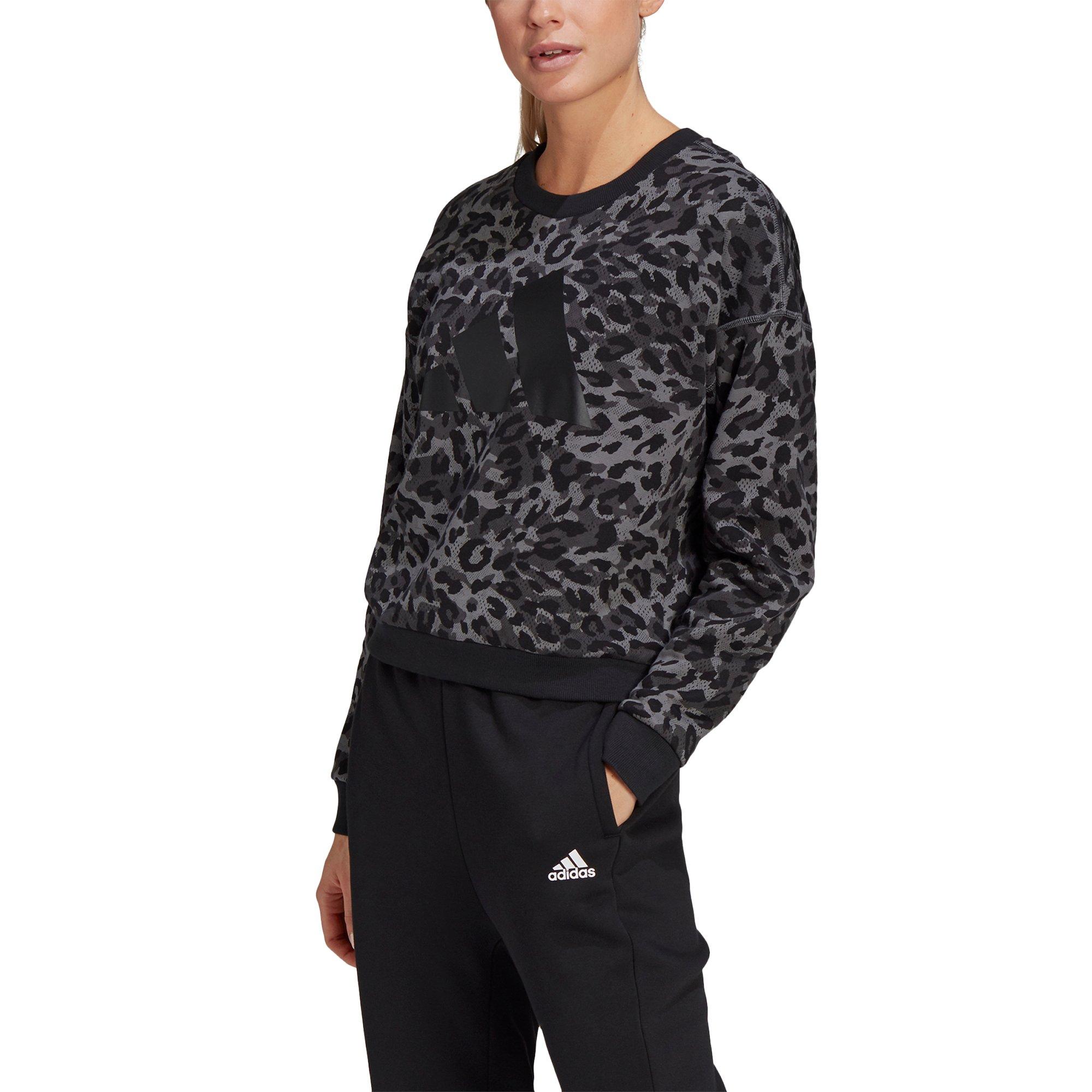 adidas Women s Grey Leopard Print Sweatshirt